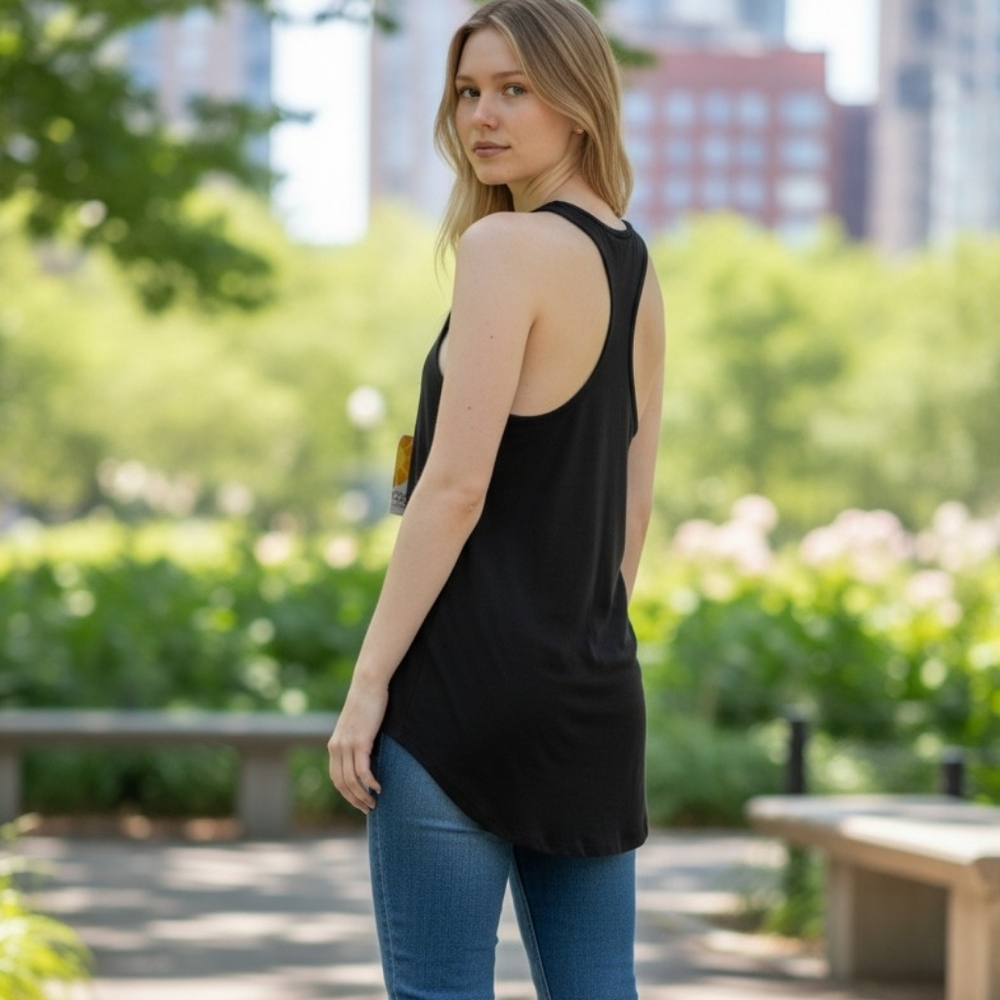 C&C Sport Racerback Long Semi Sheer Top Performance Wear Athleisure Fall Workout